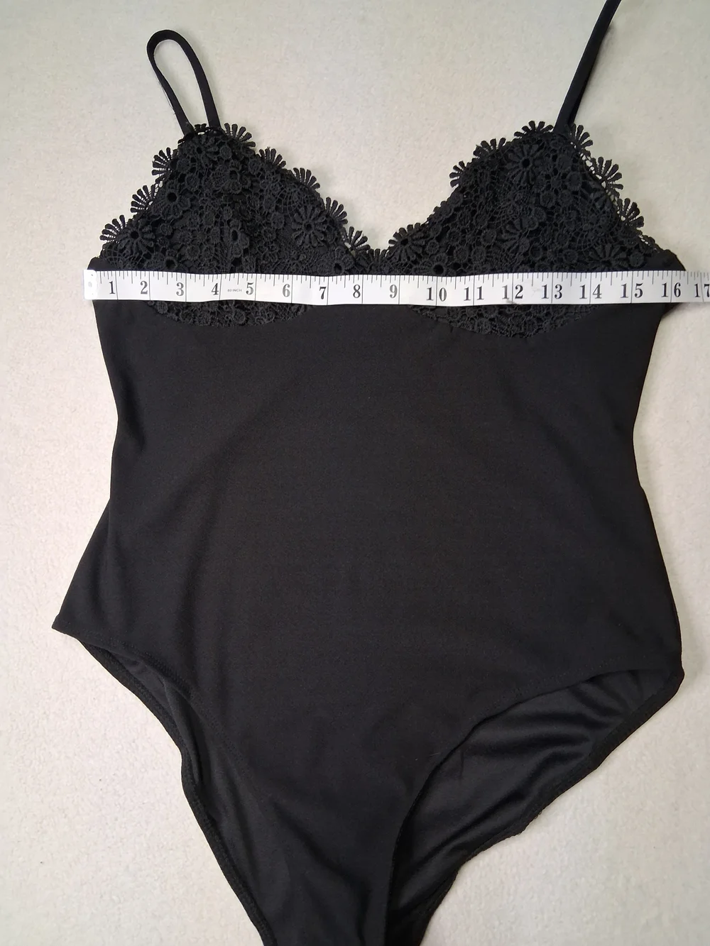 4/20$ Ardene Black Lace-Trim Bodysuit - Picture 3 of 7